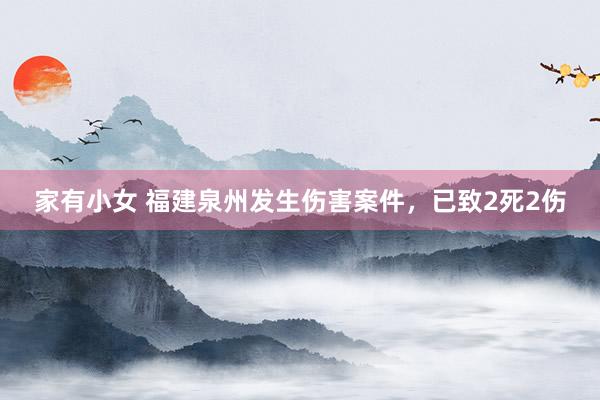 家有小女 福建泉州发生伤害案件，已致2死2伤