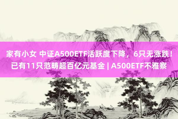 家有小女 中证A500ETF活跃度下降，6只无涨跌！已有11只范畴超百亿元基金 | A500ETF不雅察