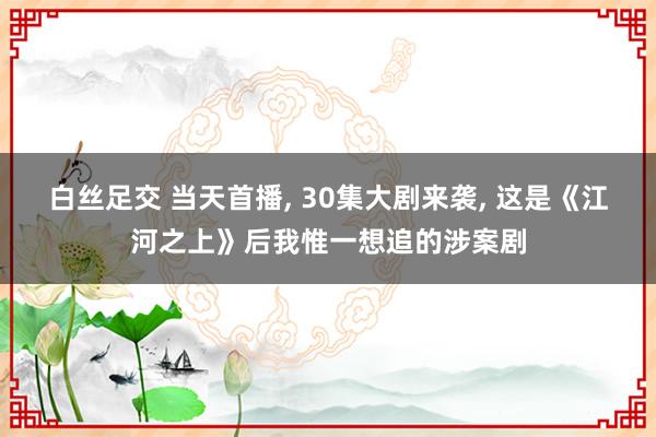 白丝足交 当天首播， 30集大剧来袭， 这是《江河之上》后我惟一想追的涉案剧