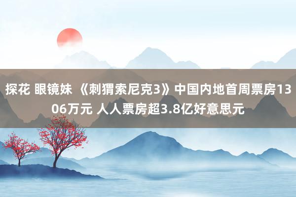 探花 眼镜妹 《刺猬索尼克3》中国内地首周票房1306万元 人人票房超3.8亿好意思元