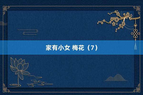 家有小女 梅花（7）