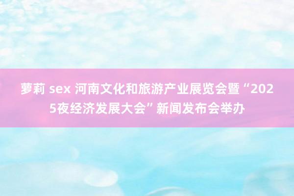 萝莉 sex 河南文化和旅游产业展览会暨“2025夜经济发展大会”新闻发布会举办