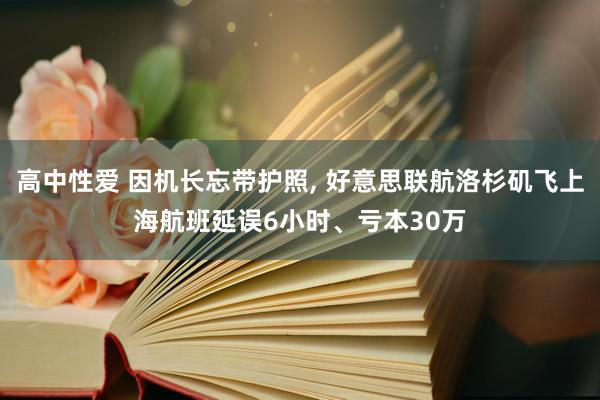 高中性爱 因机长忘带护照， 好意思联航洛杉矶飞上海航班延误6小时、亏本30万