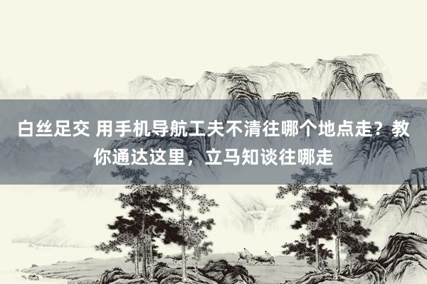 白丝足交 用手机导航工夫不清往哪个地点走？教你通达这里，立马知谈往哪走