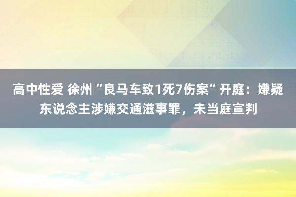 高中性爱 徐州“良马车致1死7伤案”开庭：嫌疑东说念主涉嫌交通滋事罪，未当庭宣判