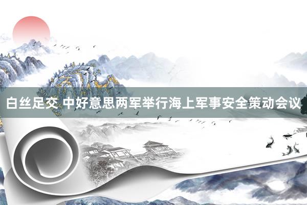 白丝足交 中好意思两军举行海上军事安全策动会议
