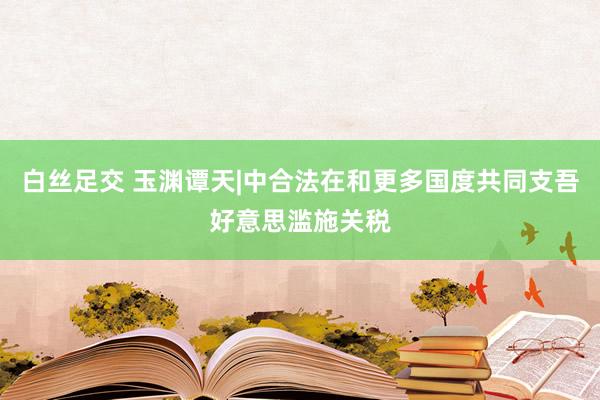 白丝足交 玉渊谭天|中合法在和更多国度共同支吾好意思滥施关税