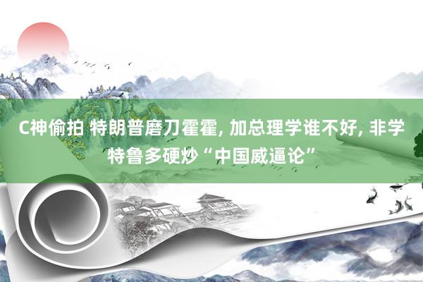 C神偷拍 特朗普磨刀霍霍， 加总理学谁不好， 非学特鲁多硬炒“中国威逼论”